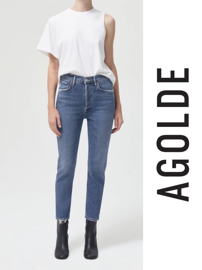 Agolde - Riley High Rise Straight Crop (Silence)